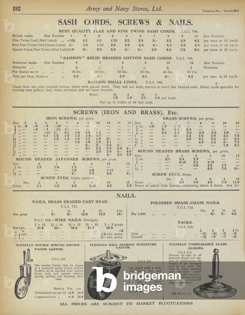 Image of Page from Army and Navy Stores Catalogue, 193940 (litho) by