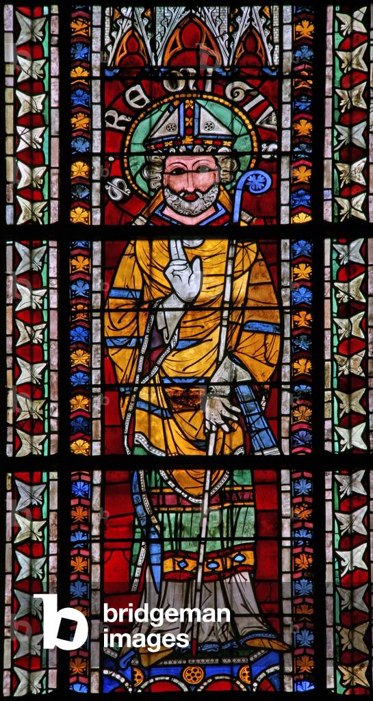 Window w207 depicting St Remi (stained glass) by French Artist