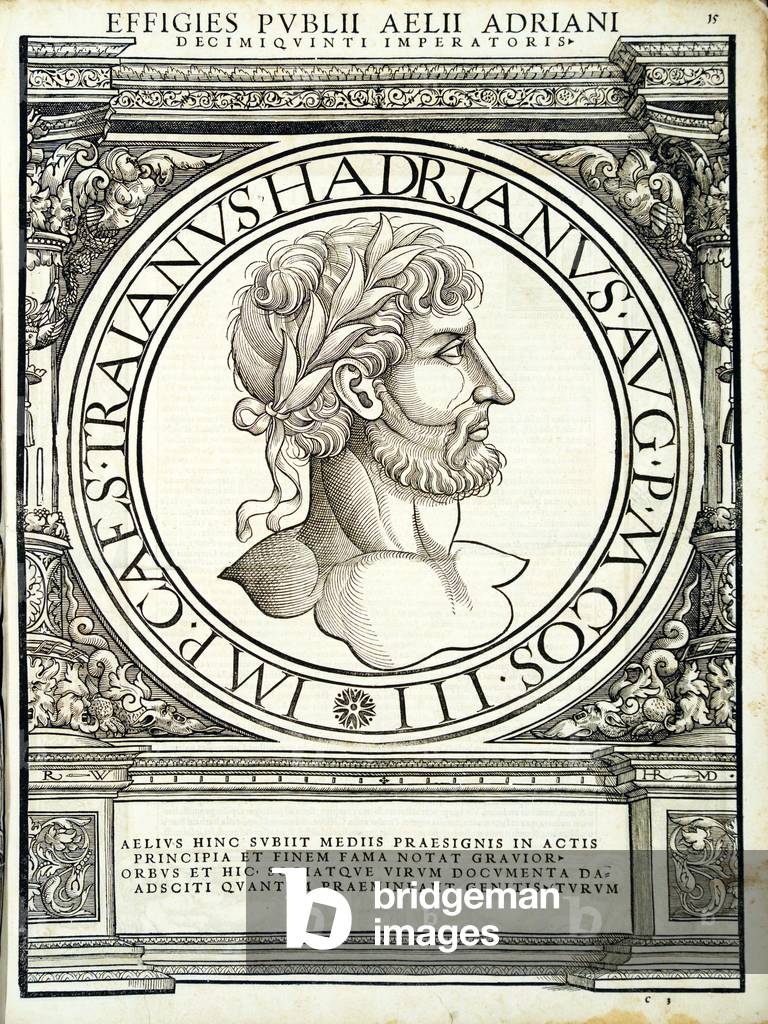 Aelius Hadrianus, illustrazione da 'Imperatorum romanorum omnium orientalium et occidentalium verissimae imagi