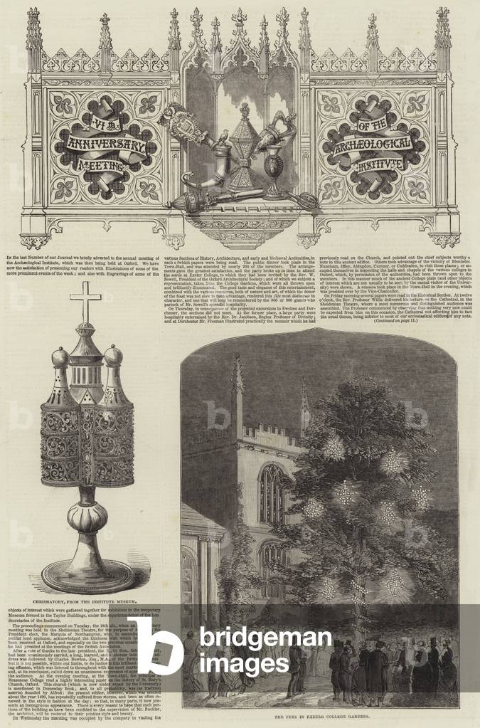 Anniversary Meeting of the Archaeological Institute (engraving) by English Artist
