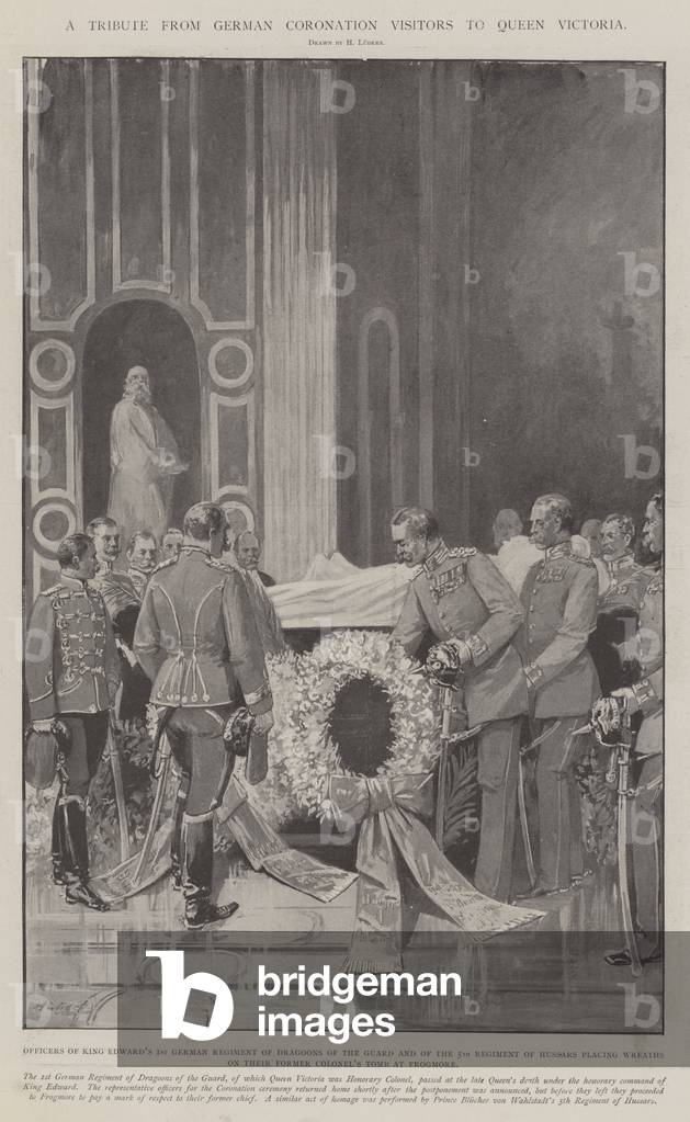 un omaggio da tedesco incoronazione visitatori per regina Vittoria (lito)