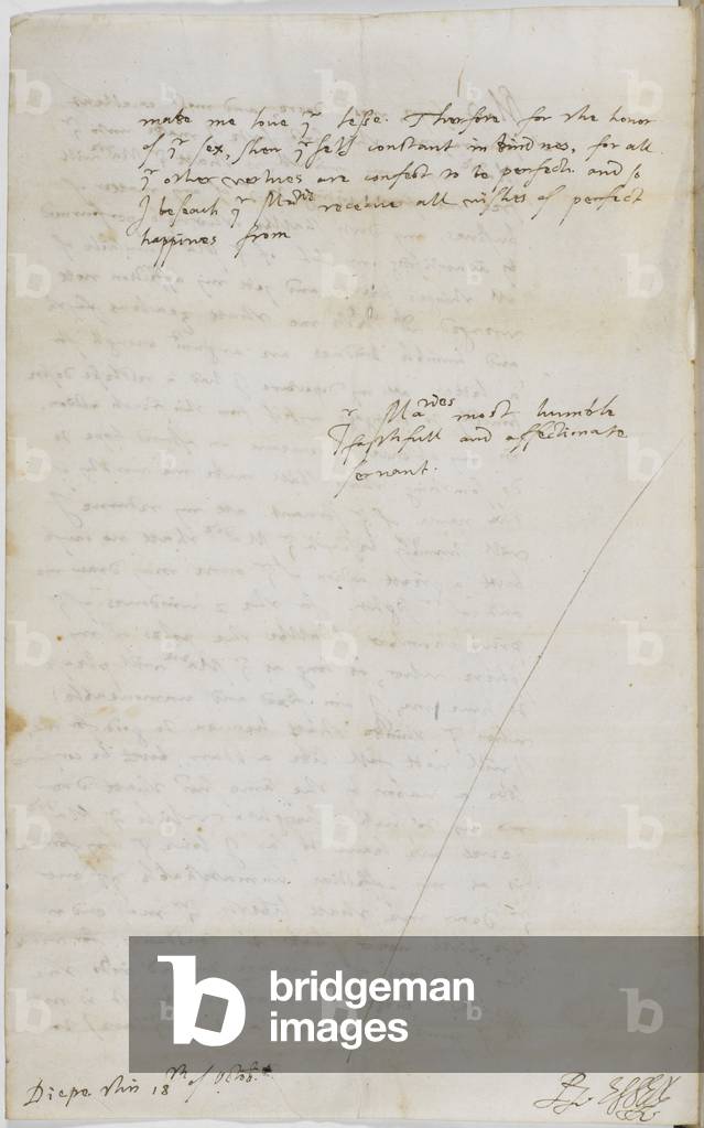 Letter from Robert Devereux, b/w