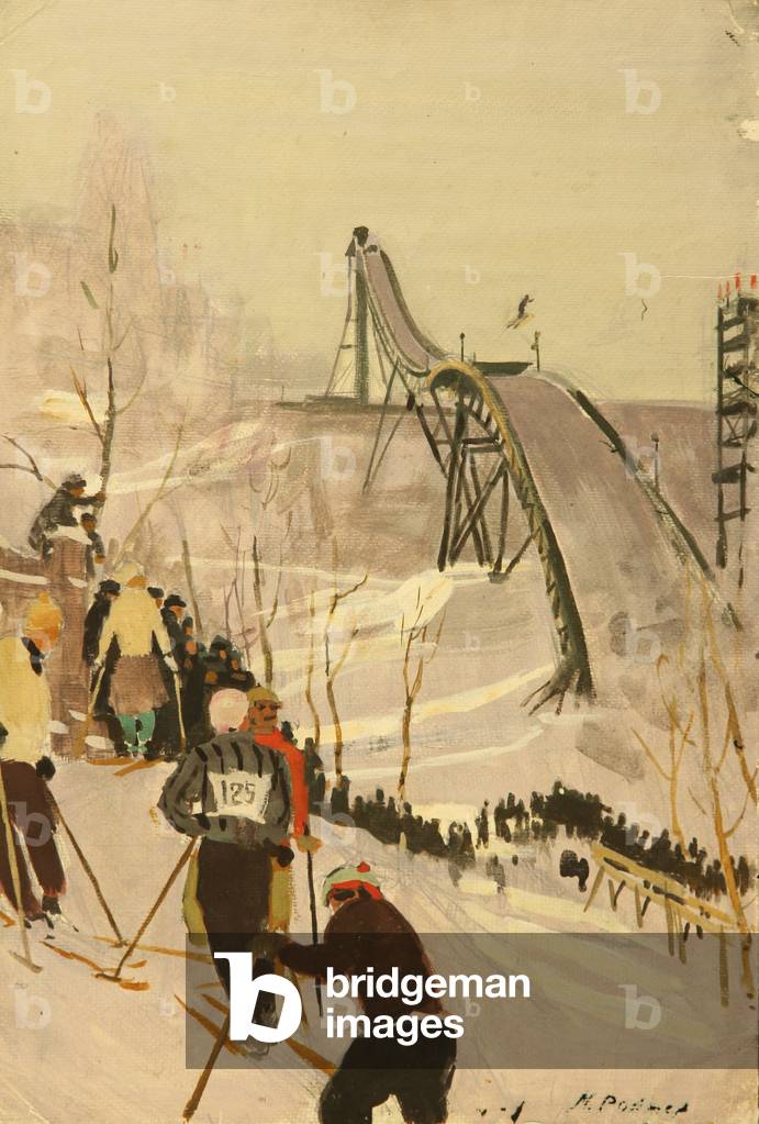 Ski Jump At the Lenin Hills in Moscow 1955 by Mikhail Rojter