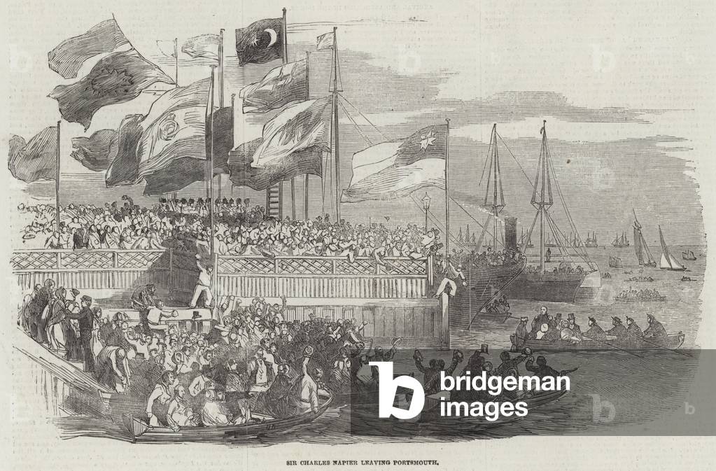 Sir Charles Napier leaving Portsmouth (engraving) by English Artist