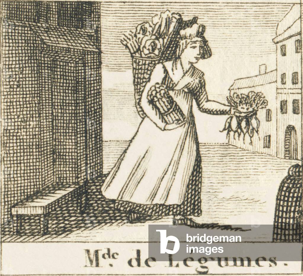 Image of Engraving depicting Vegetable Merchant 1823