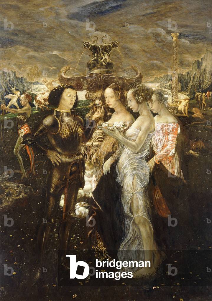 Das Urteil von Paris, 1909 (Öl auf Leinwand in einem zeitgenössischen Rahmen)