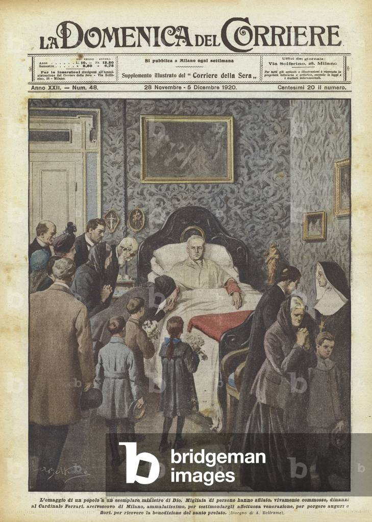 Die Hommage eines Volkes an einen vorbildlichen Diener Gottes (Farblitho)