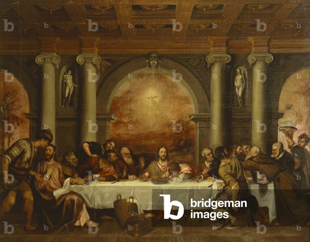 Image of Sketch for Last Supper, by Titian (ca 14901576) by Titian