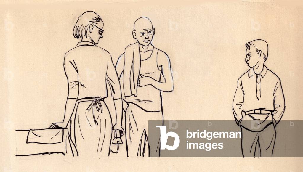 Bild von Zeichnung "Illustration von “The School Desk” von Nina Rakovskaya" 1962 von Marina Uspenskaya
