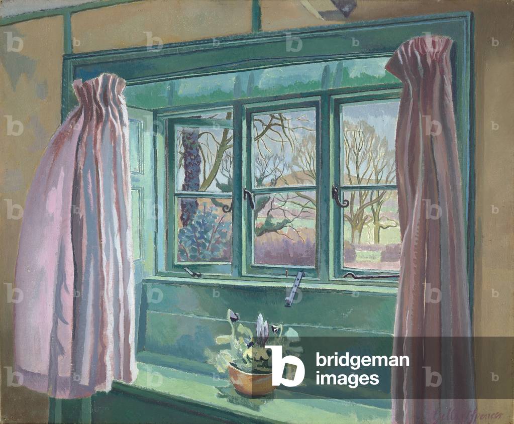 La finestra del cottage (olio su tela)