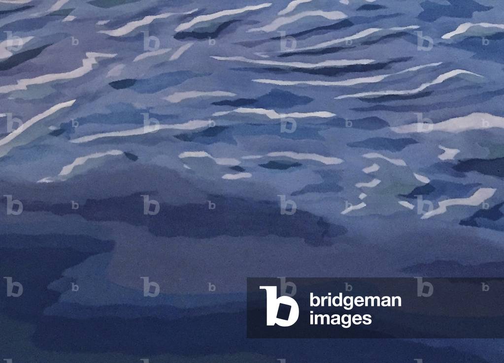 Calm Over Caribbean Detail I, 2015 (oil on wood)