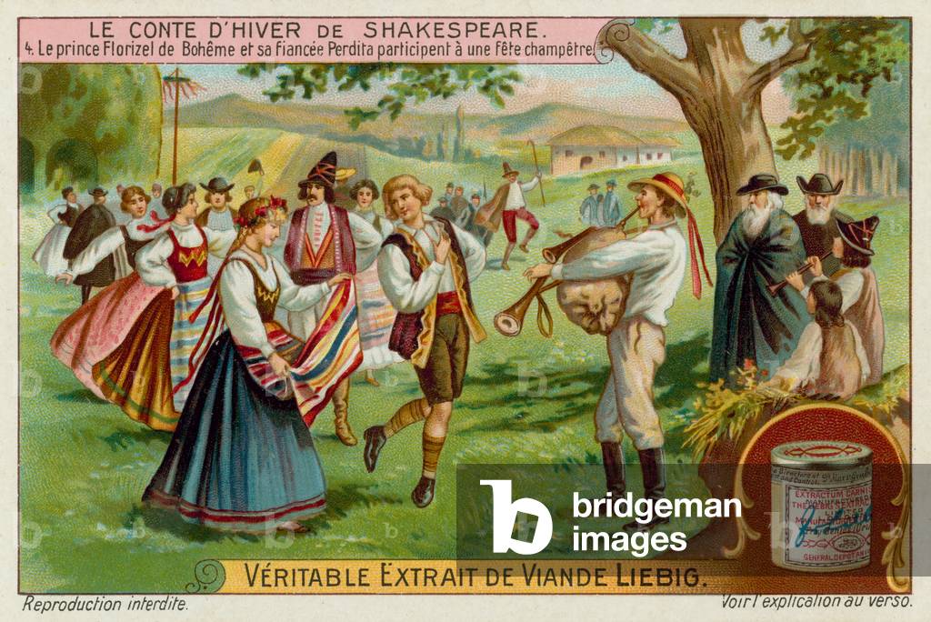 Perdita e il principe florizel ballano in un festival (cromolito)