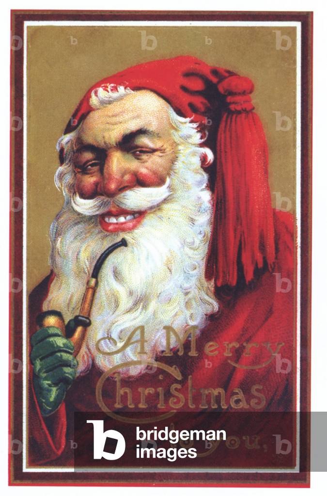 Santa Greetings Card, USA, 1900s