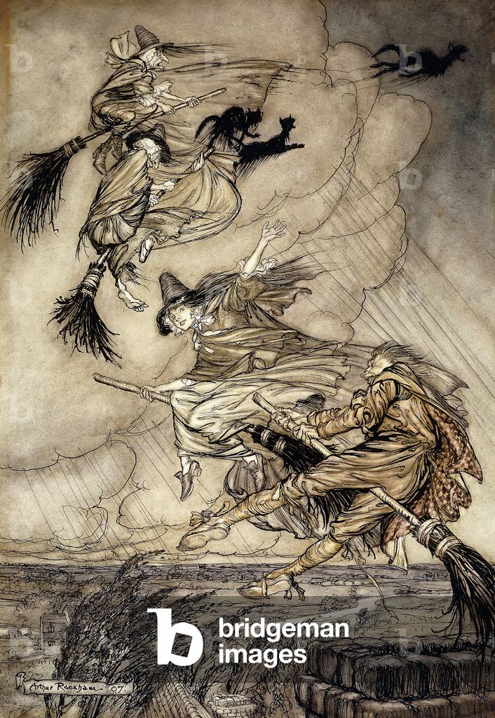 The Ingoldsby Legends: Frontispiece, (penna e inchiostro nero e acquerello)