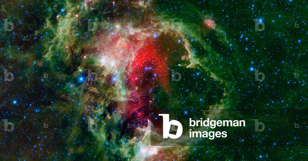 Bild von Fotografie "Dieses WISE-Mosaik zeigt den Seelennebel (auch bekannt als Embryonebel"