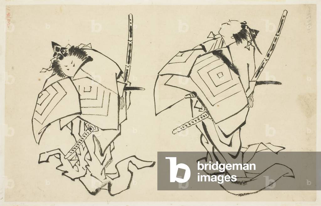 Bild von Zeichnung "Danjuro V oder VI" 1815 von Katsushika Hokusai