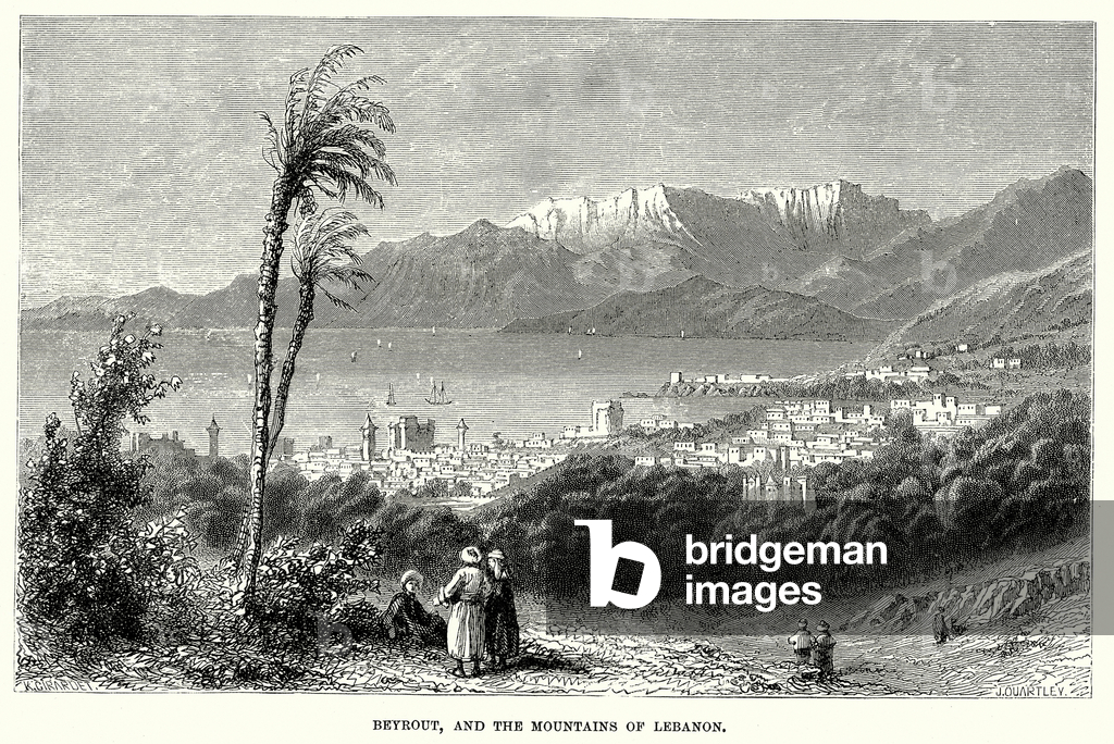Beyrout e le Montagne del Libano (incisione)