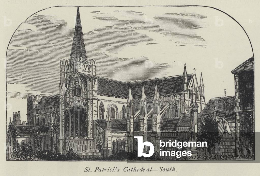 "Cattedrale di San Patrizio" di English School, b/w