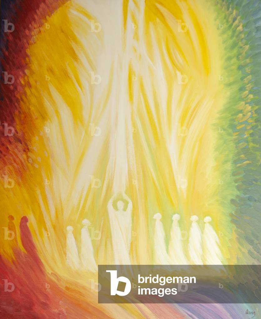 Attraverso Cristo e i Suoi santi le nostre preghiere sono convogliate ai Fedeli Defunti, 2000 (olio a bordo)