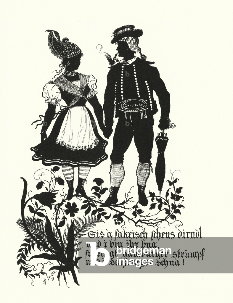 Silhouette de Hugo Strohl (lithographie)