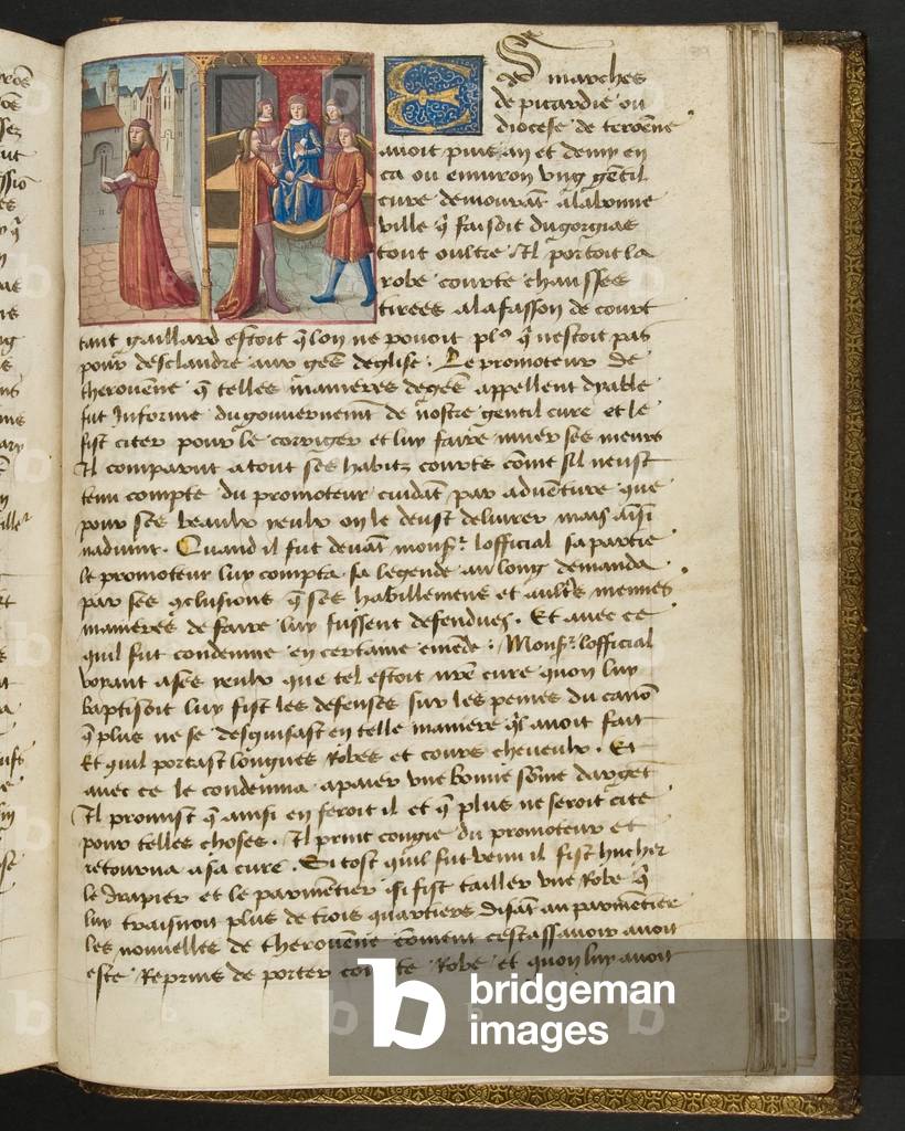 MS Hunter 252 189r Pagina da 'Cent Nouvelles Nouvelles, c.1461-62 (pergamena)