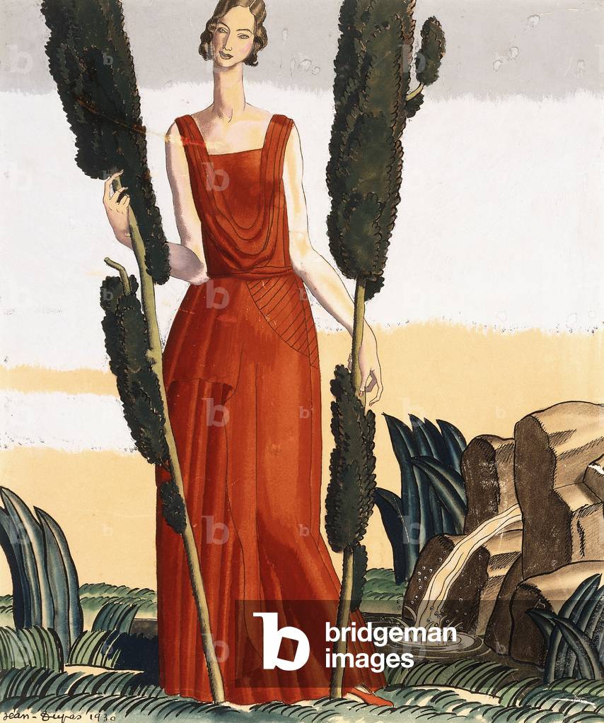 Bild von Zeichnung "Die Zweige; Les Rameaux" 1930 von Jean Theodore Dupas