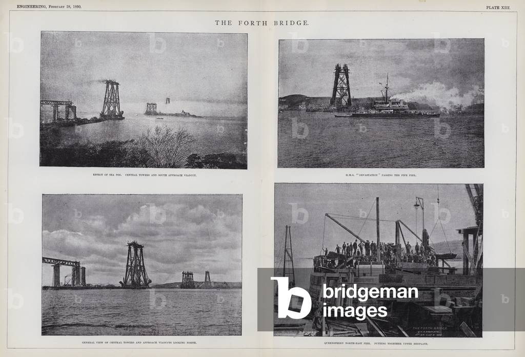 Die Forth Bridge (Gravur)