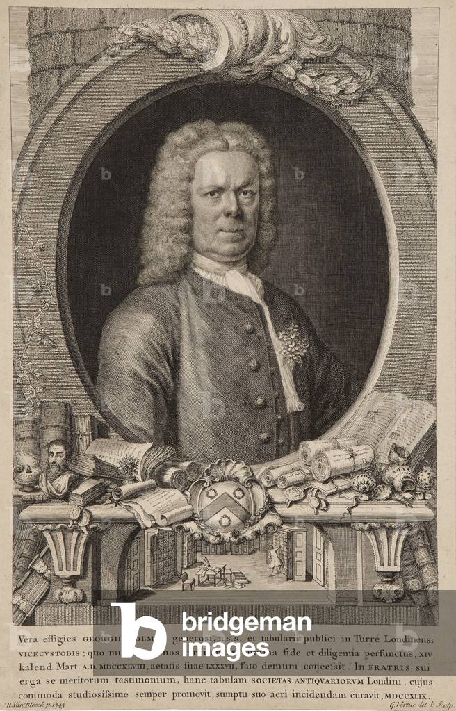 "George Holmes" 1749 von George Vertue, b/w