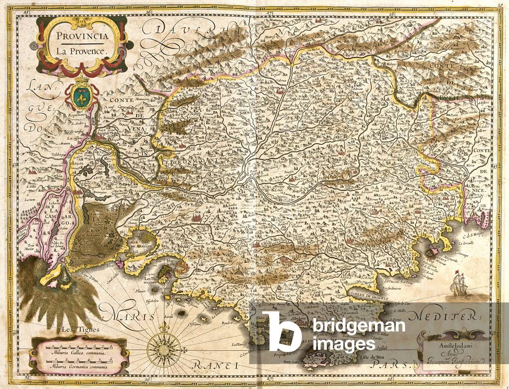 Immagine di Mappa & Pianta "Provenza" 1662 di Frederick de Wit
