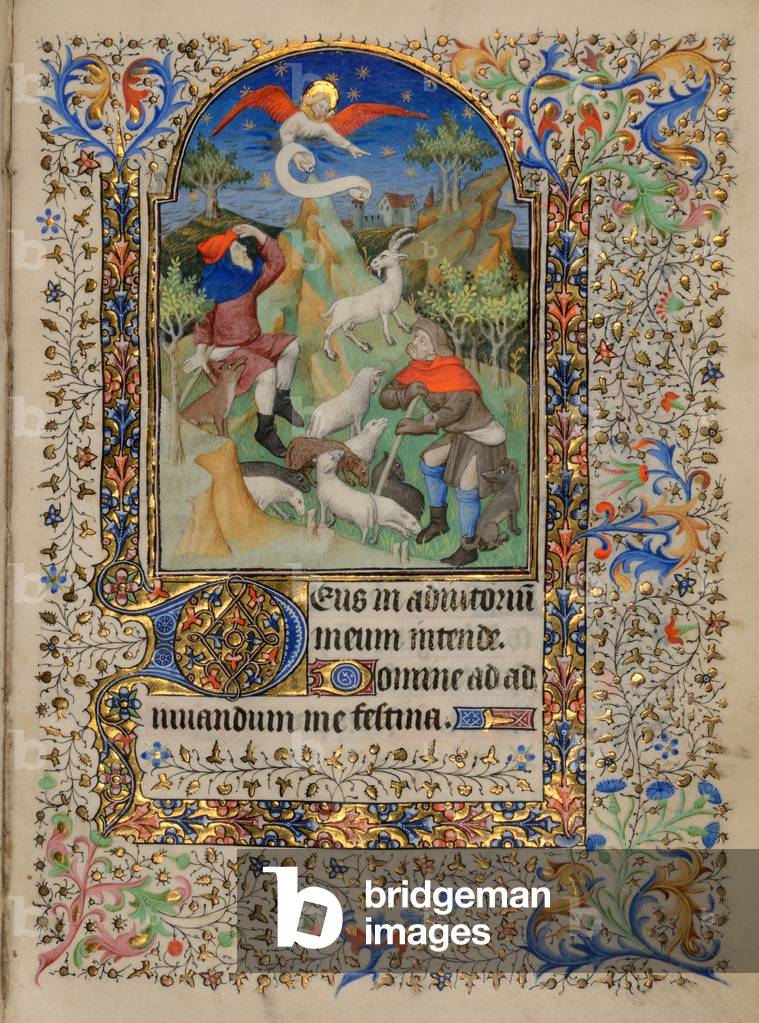 "Ms 33 fol.67r Annunciazione ai pastori", c.1430 di French School
