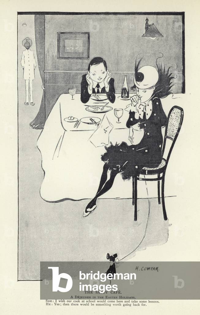 Das Savoy Cafe (Farbe litho)