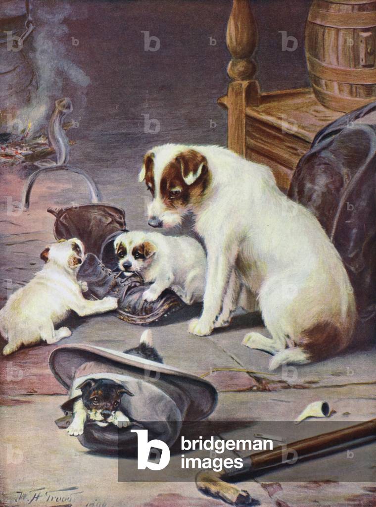 Une famille prometteuse (litho de couleur)