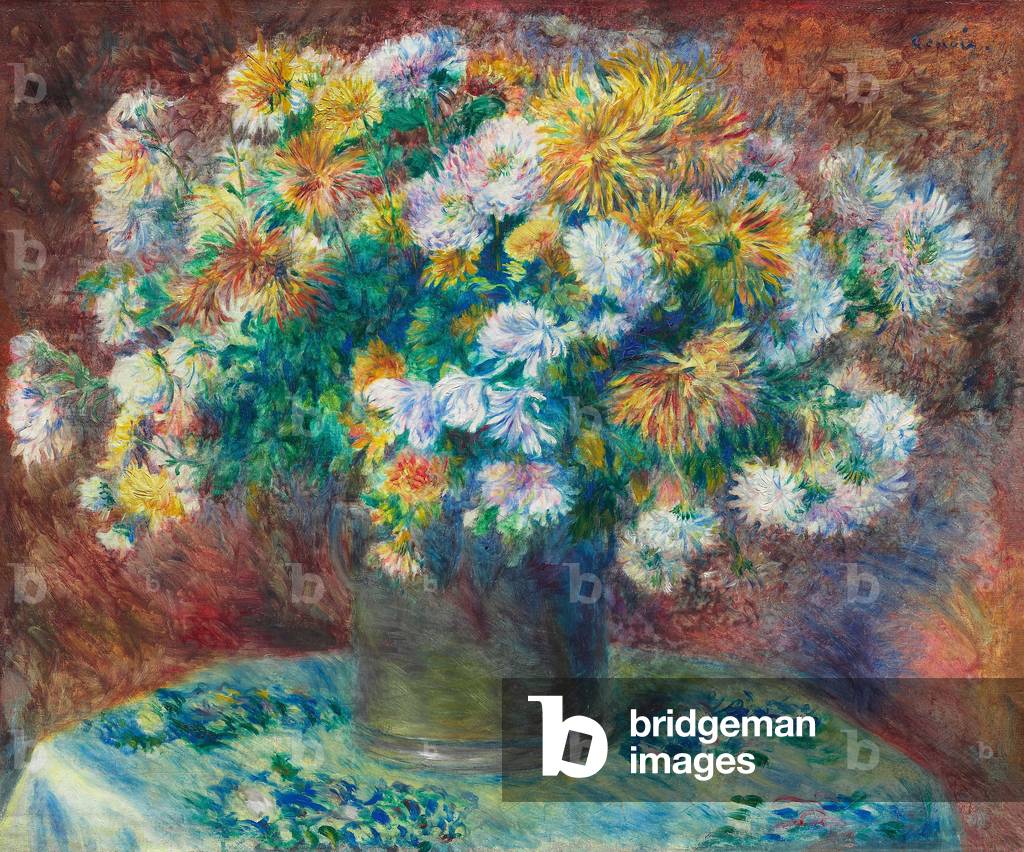 Image of Painting depicting Chrysanthemums 1881 by Pierre Auguste Renoir