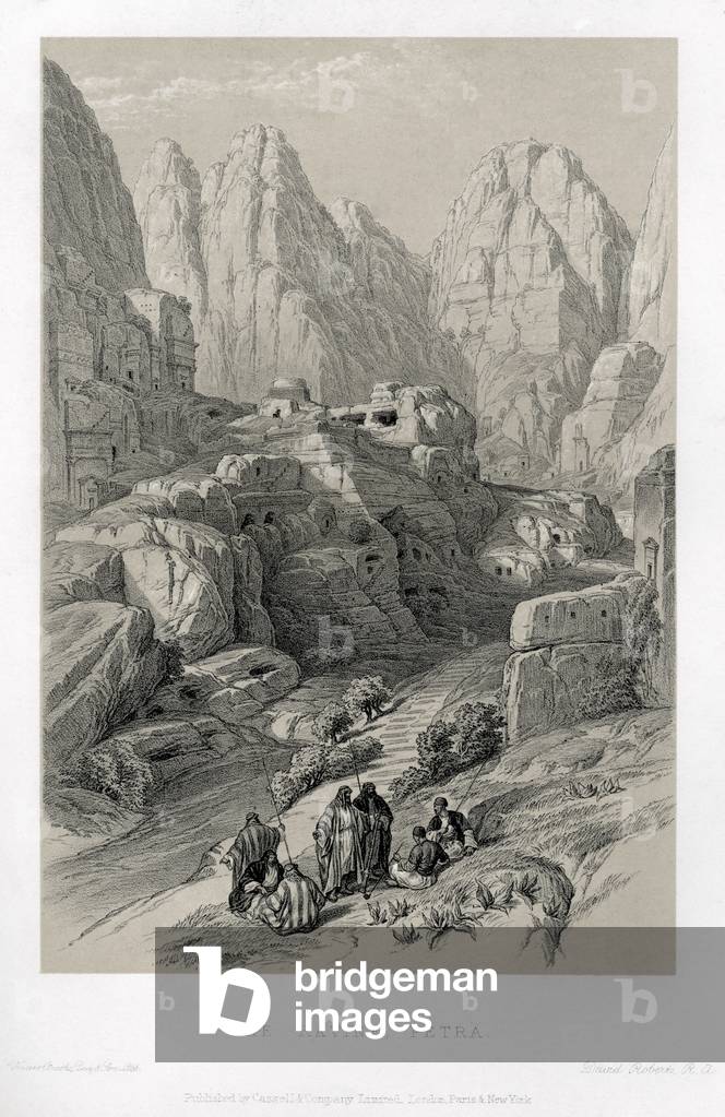 Immagine di Incisione "Il teatro di Petra" 1801, b/w