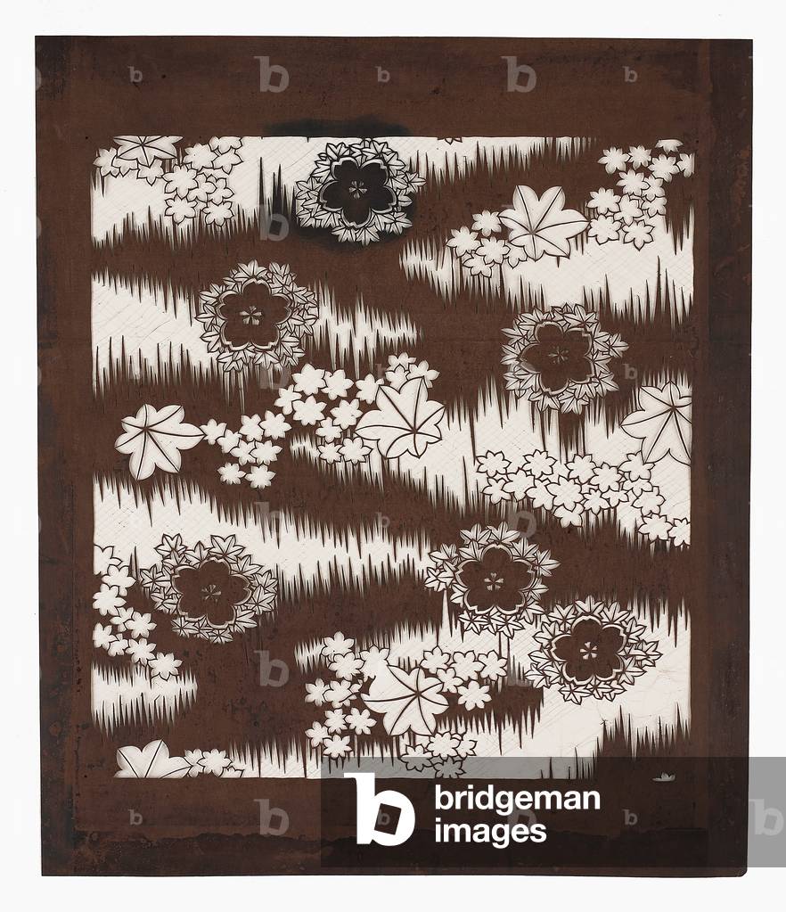 Pochoir en papier (katagami) par Japanese School