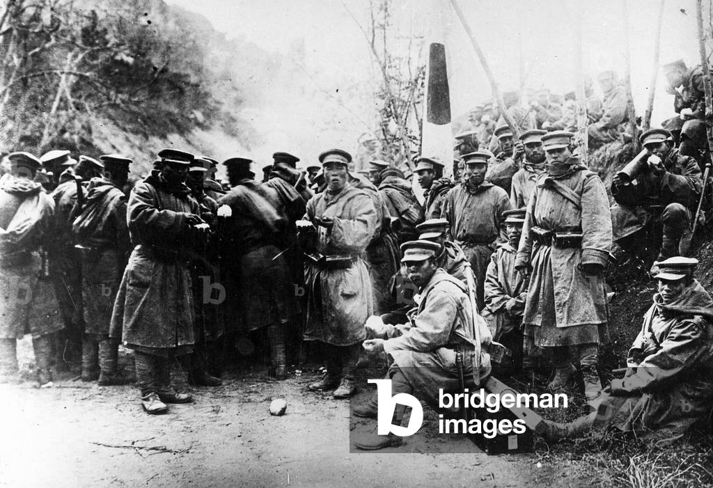 Immagine di Fotografia "Probabilmente truppe giapponesi in Cina" di Japanese Photographer, b/w