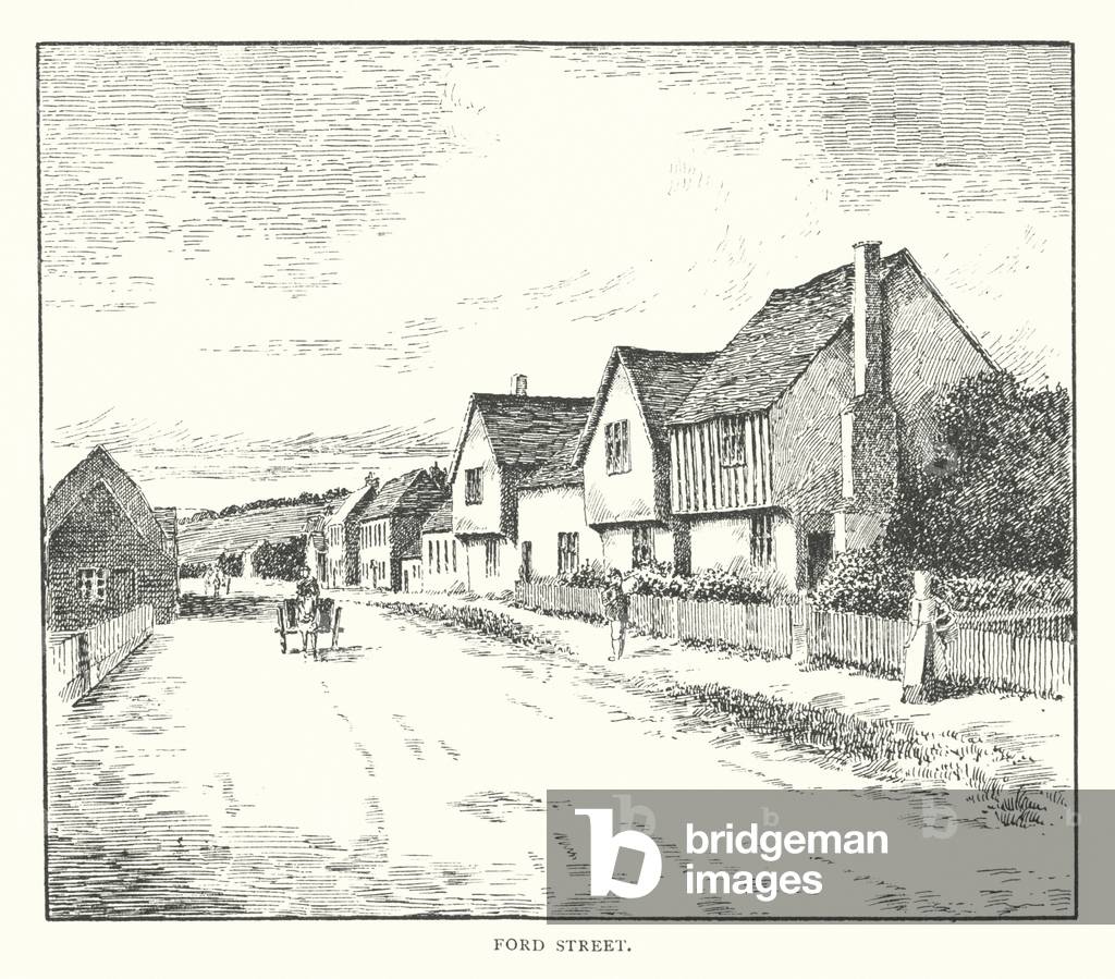 Bild von Druck "Ford Street (Lithografie)" 1901 von Duncan Moul