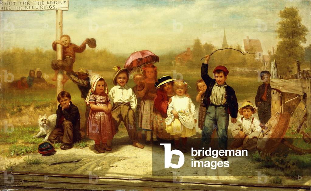 Achten Sie auf den Motor während der Glocke Ringe, 1863 (Öl auf Leinwand)