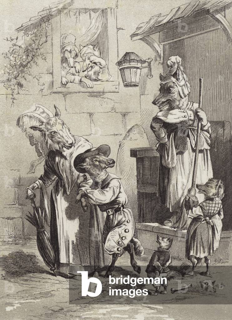 Bild von Druck "Die Fabeln von Aesop: Der Wolf" 1801 von Henry Louis Stephens