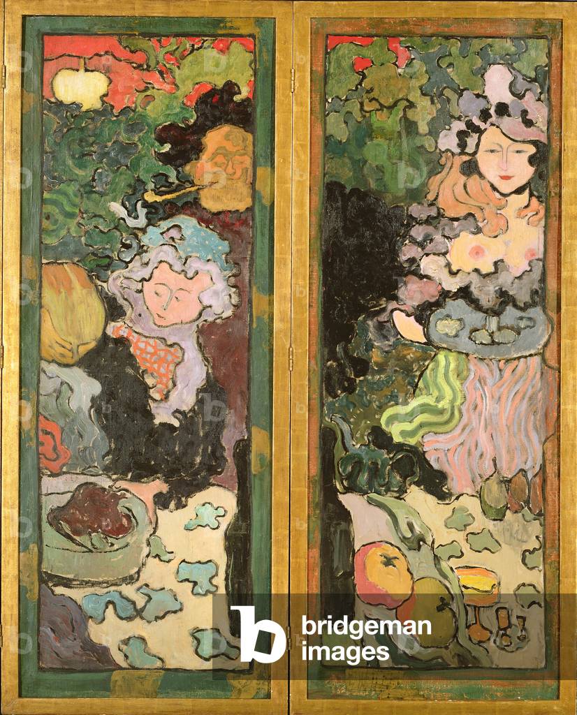 "i piaceri della vita dipinto schermo" di Armand Seguin