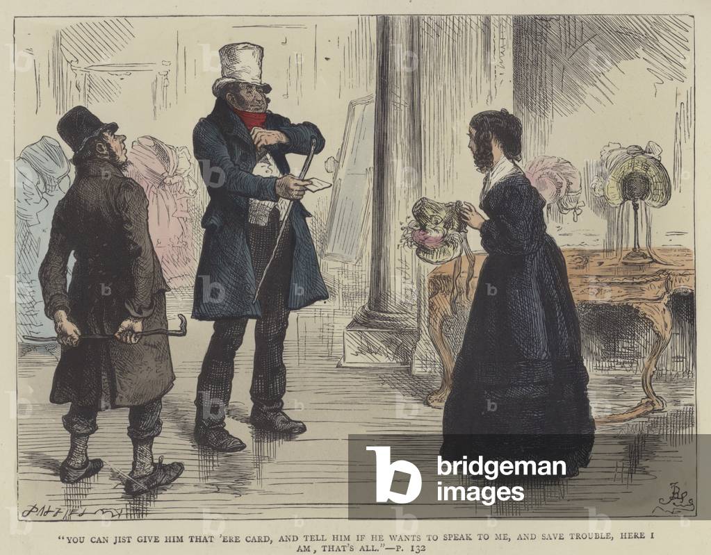 Immagine di Incisione "Illustrazione per Nicholas Nickleby (incisione colorata)" di Frederick L. Bernard
