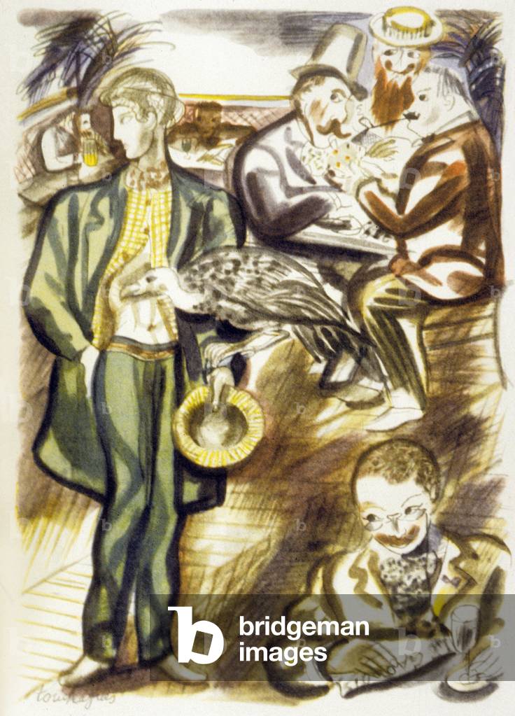 Illustration from 'Le Promethee Mal Enchaine' by Andre Gide, 1948 (colour litho)