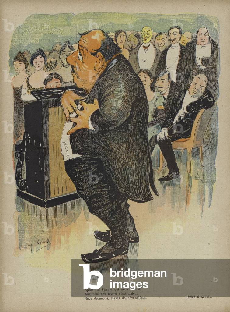 Illustration for Le Rire (colour litho)