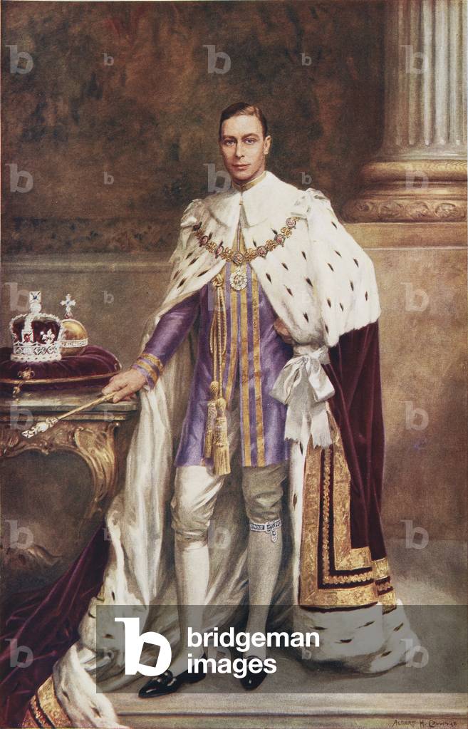 "Re Giorgio VI in vesti incoronazione" 1937 di Albert Henry Collings