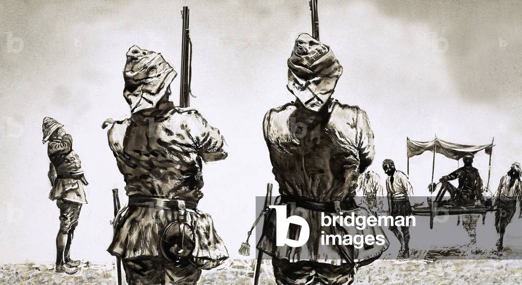 Walter Greenway, disguised as a high-ranking German ammunitions inspector (gouache on paper)