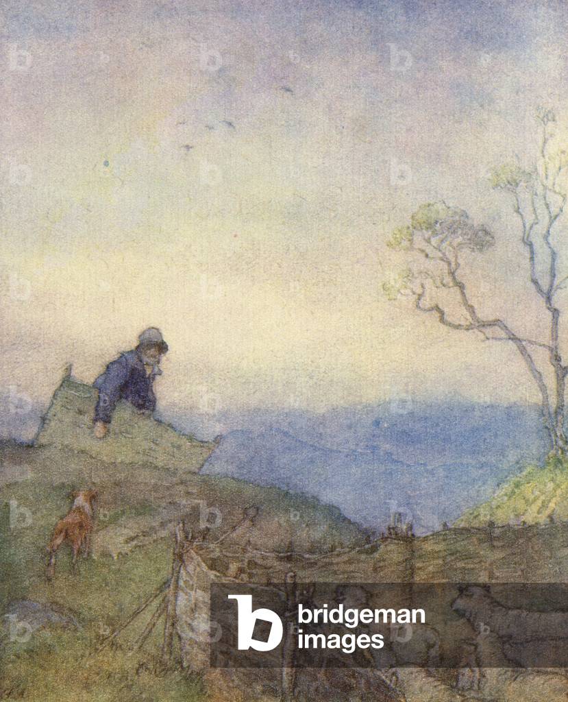 Illustrazione per The Scholar-Gipsy di Matthew Arnold (litografia a colori)