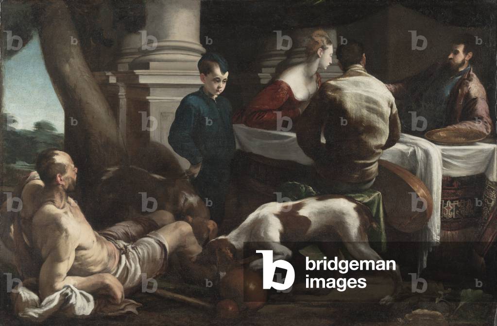 Lazarus und der Reiche, um 1550 (Öl auf Leinwand)