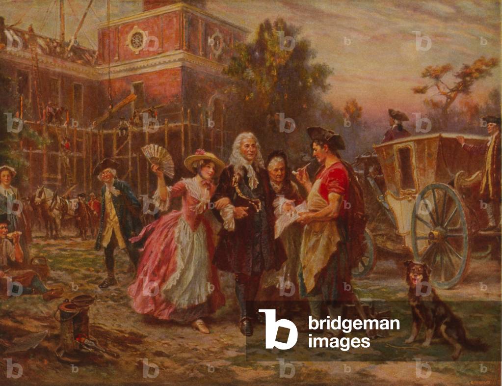 Building the cradle of liberty, c.1930 (photomechanical print)