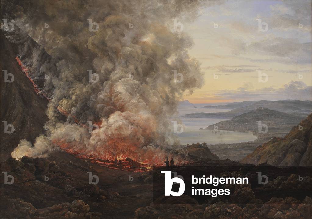 Eruption des Vulkans Vesuv, 1821 (öl auf leinwand)