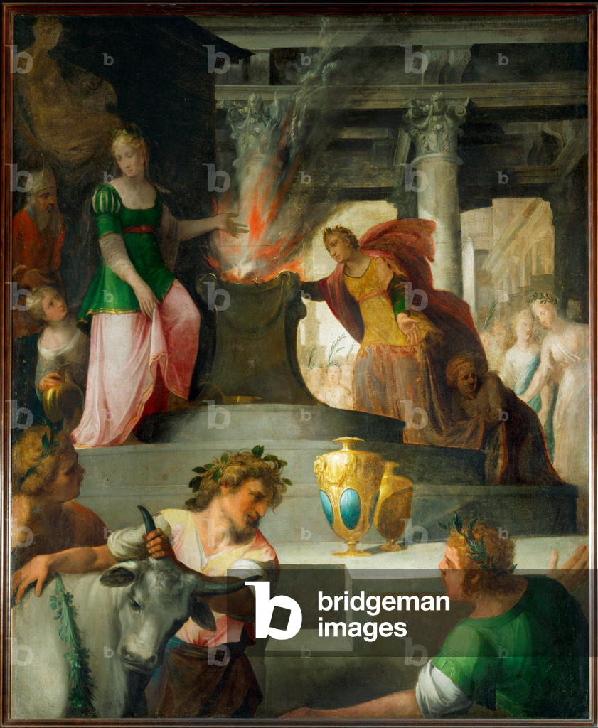 Immagine di Dipinto "Hyante e Climene che sacrificano a Venere (dipinto su tela)" di Toussaint Dubreuil